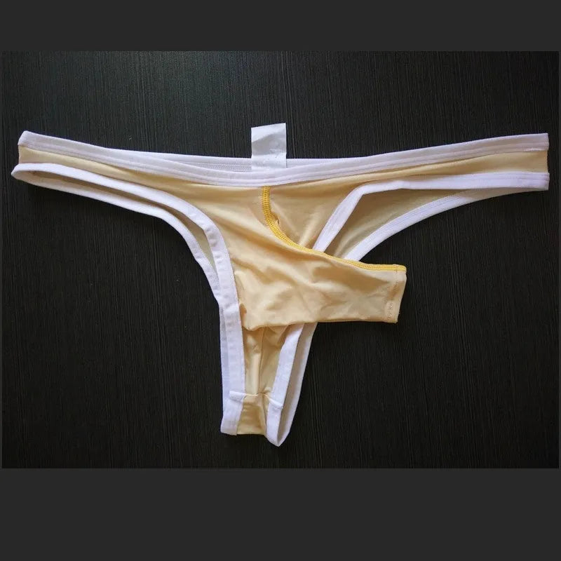 Men's Ice Silk briefs in various colours showing sizes M, L, and XL.