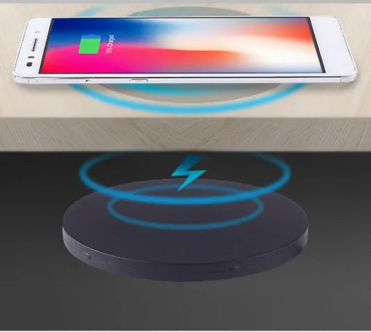 60mm round wireless charger for embedded furniture installation