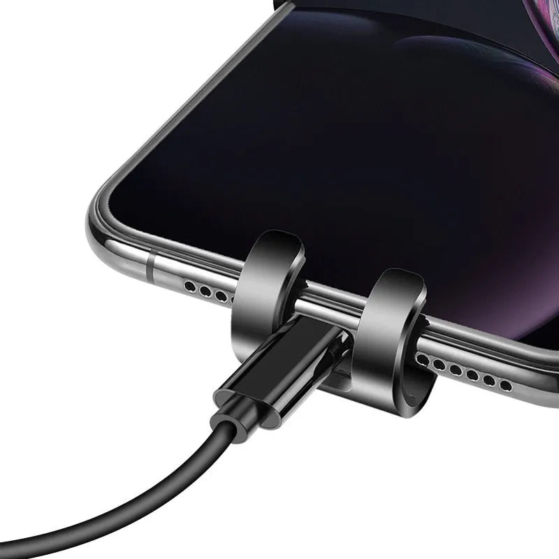 Black S4 ABS gravity mirror car air vent mobile phone bracket holding a smartphone