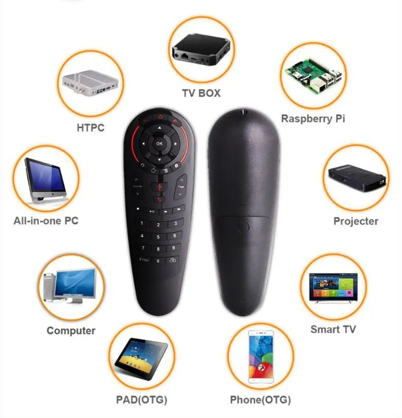 G30 wireless keyboard remote control with air mouse function for smart TVs and PCs