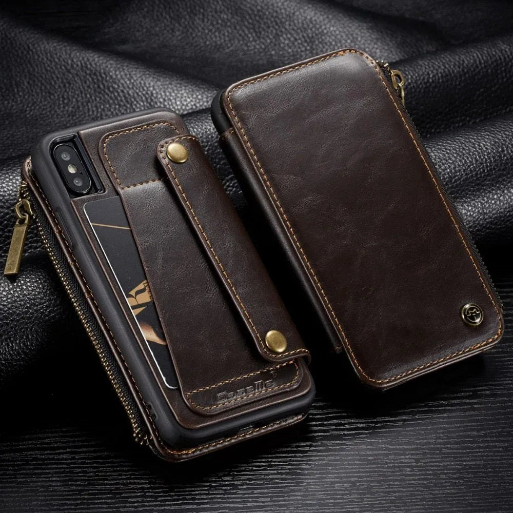 Leather flip phone case for SAMSUNG Note9 in black, brown or red colours