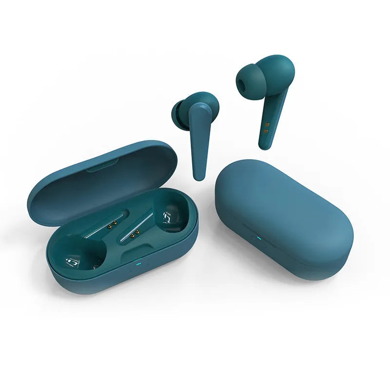Active noise cancelling Bluetooth headphones in five colour options showing earplug design