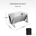 Large stainless steel folding barbecue oven with storage bag, suitable for 1-2 people.