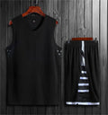White and black unisex student sports training vest for campus basketball and running