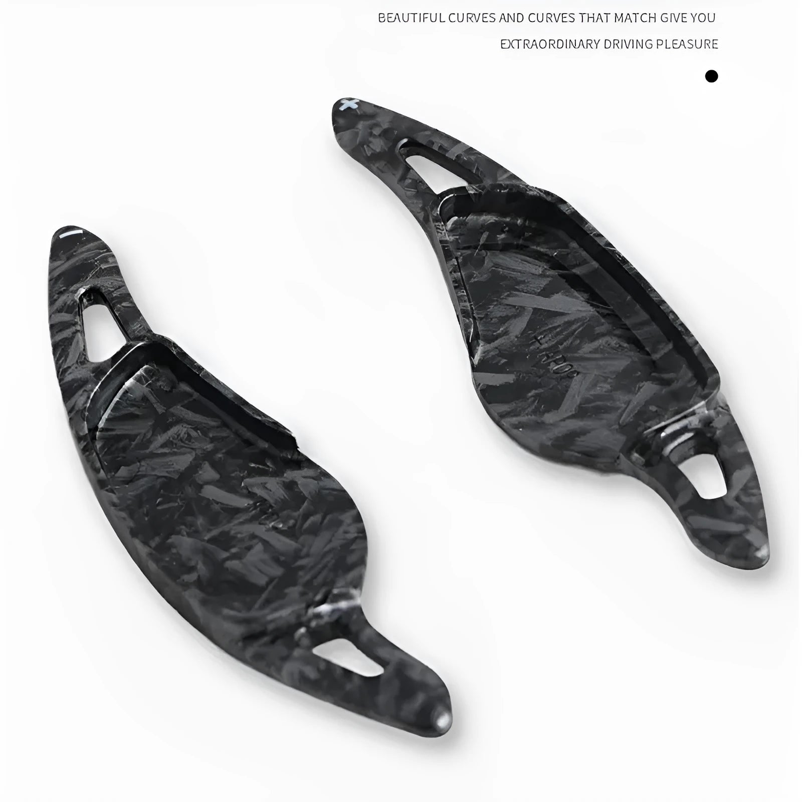 ABS carbon fibre steering wheel shift paddle replacement kit showing five colour options
