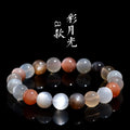 Natural moonstone bracelet with 8mm beads in single circle unisex design