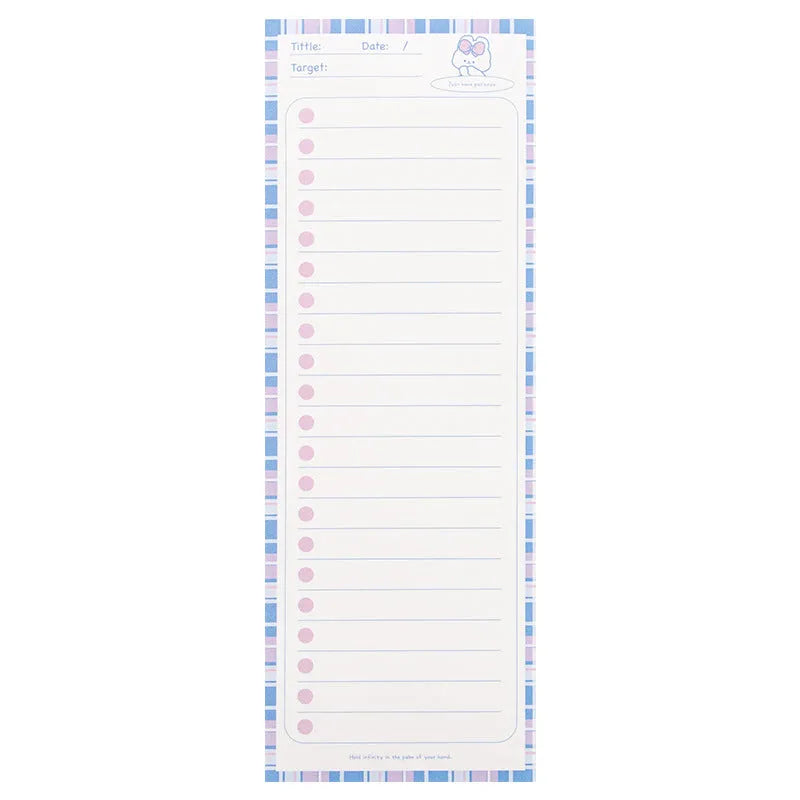 Ins wind notebook open showing 80G lined paper, with purple bear illustrated cover, dimensions 91mm by 256mm.