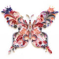 20 inch butterfly quilling paper craft kit with complete tools for handmade wall hanging ornament