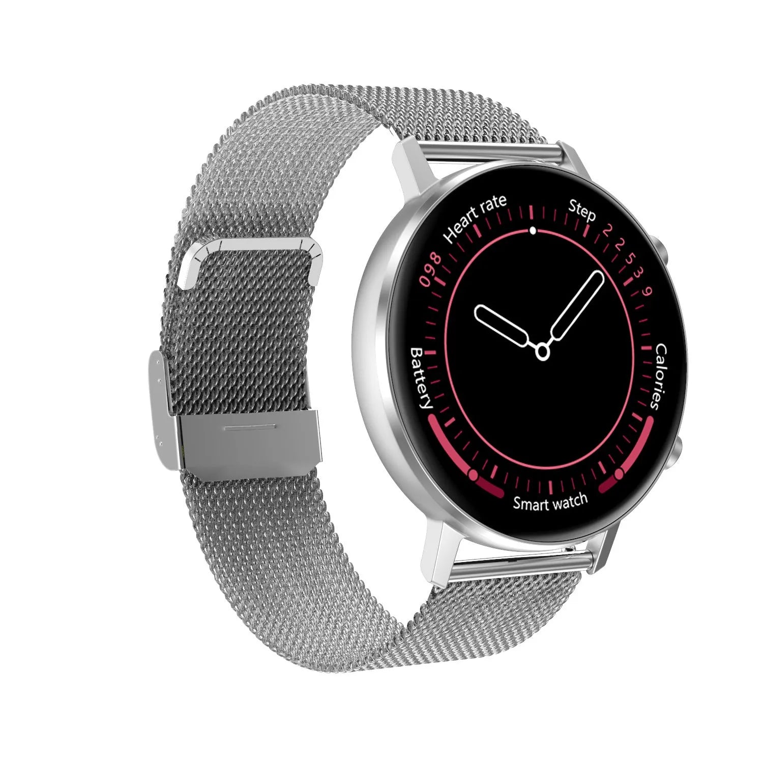 DT96 smart fitness tracker bracelet with colour display and stainless steel wrist strap