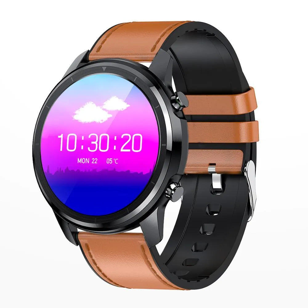 LEMFO LF26 smart bracelet with 1.3-inch screen shown in black and silver colour options.