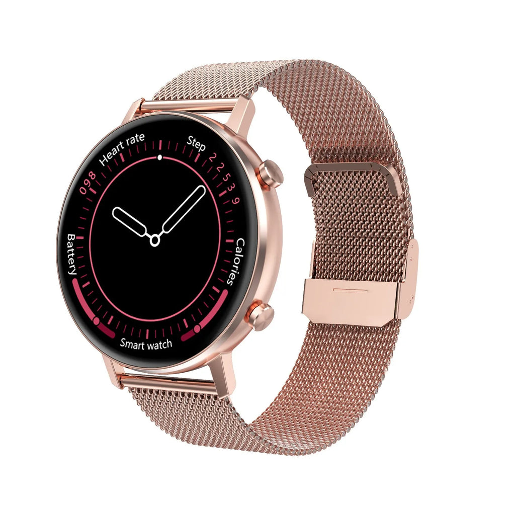 DT96 smart fitness tracker bracelet with colour display and stainless steel wrist strap