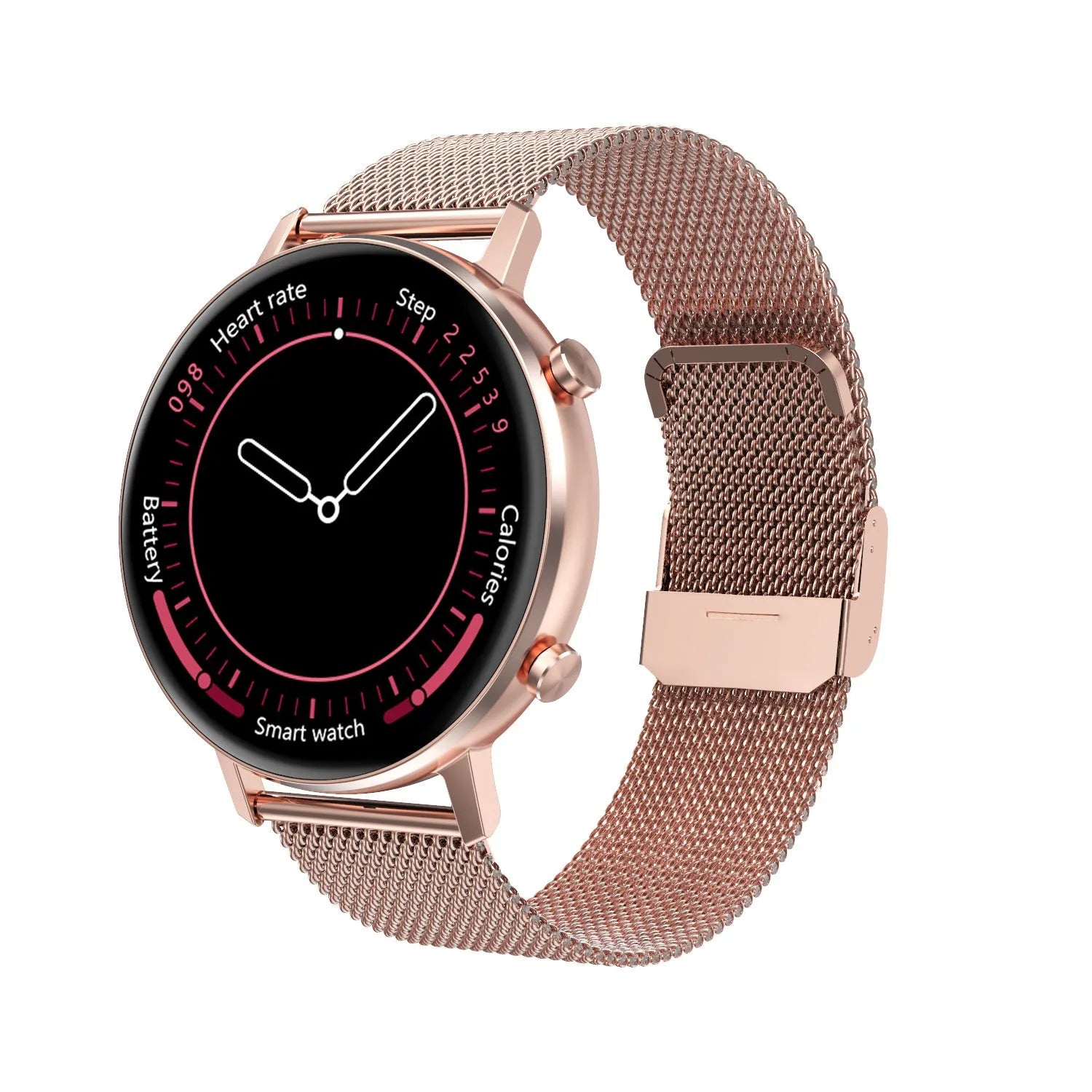 DT96 smart fitness tracker bracelet with colour display and stainless steel wrist strap