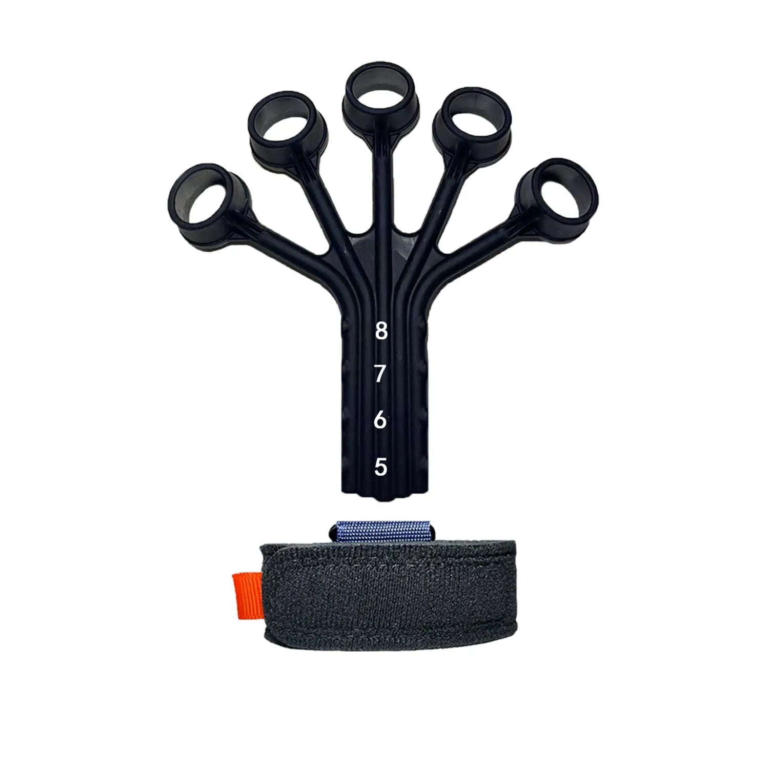 Silicone finger rehabilitation trainer with adjustable belt and tension rope system