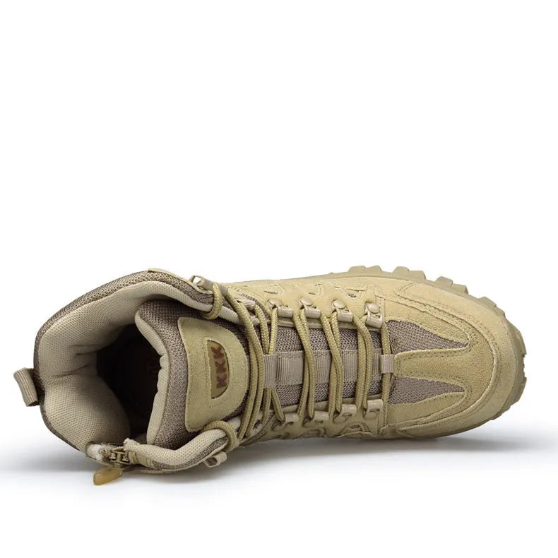Men's US Army Delta tactical boots in black and sand colour options with rubber sole.