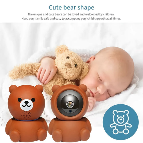 Bear 1080P WiFi security camera with infrared night vision and auto motion tracking