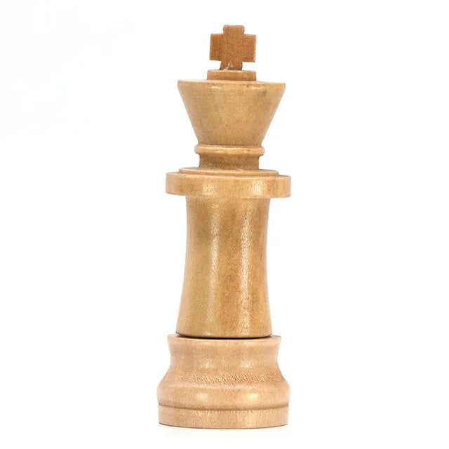 Wooden chess king USB 2.0 flash drive in beige colour with chess piece design