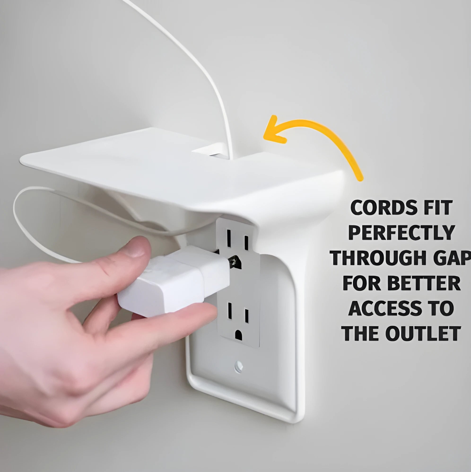 White plastic socket storage rack for toolbox organisation measuring 14cm by 10cm by 15cm