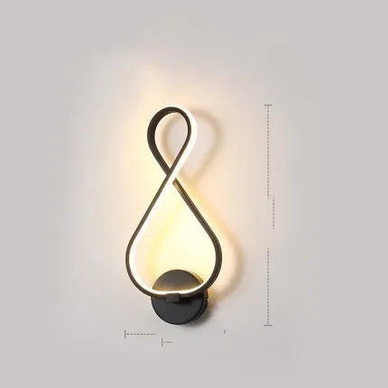 Nordic style LED wall lamp with a silicone shade mounted on a bedroom wall
