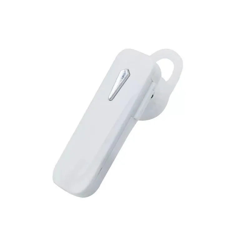 M163 Bluetooth car headset showing control buttons for calls, volume, and selfie remote