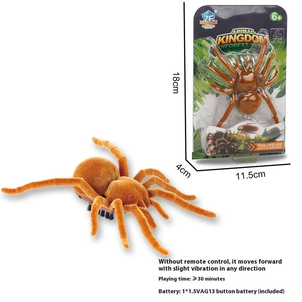 Electric vibration brush pet toy with walking simulation in cockroach, tarantula, mouse or dragonfly design