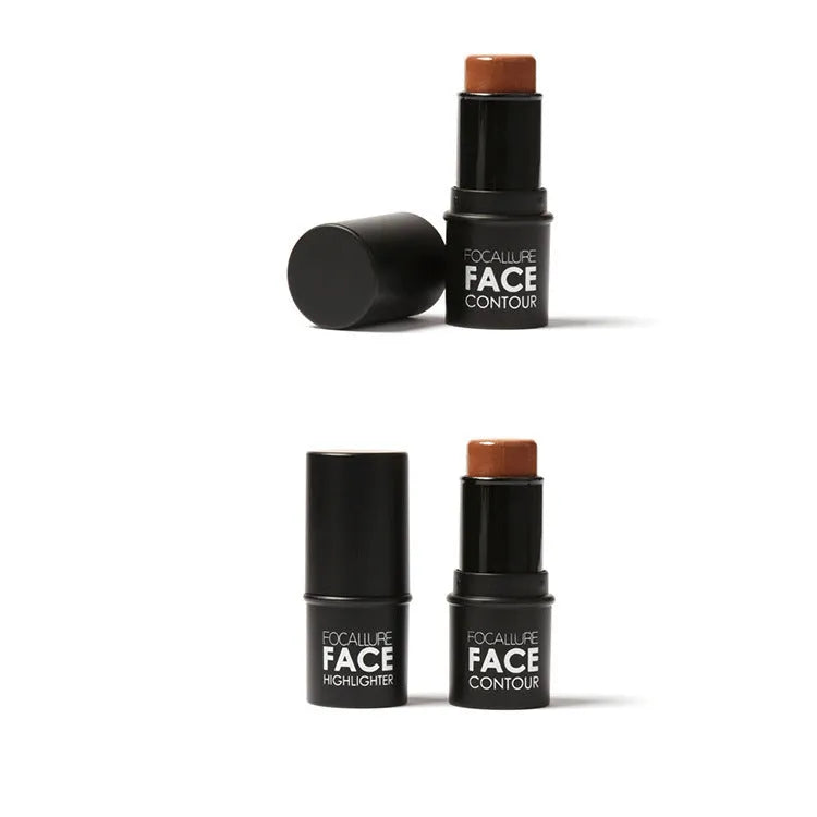 Face contour highlighter makeup palette showing four shade pans for cheekbone and brow bone highlighting.