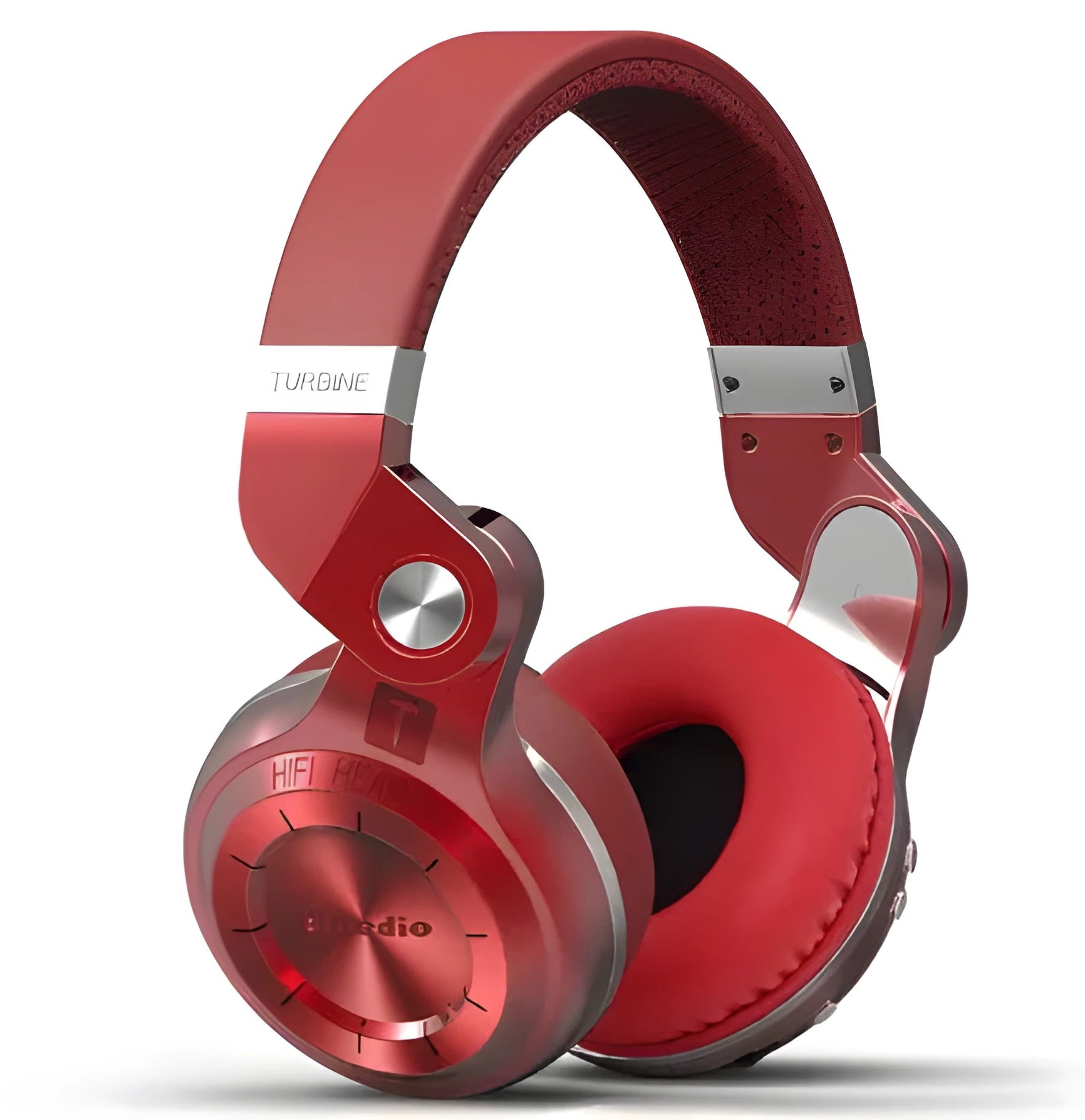 Bluedio T2 Plus wireless Bluetooth headphones in black, white, red, or blue colours with on-ear design