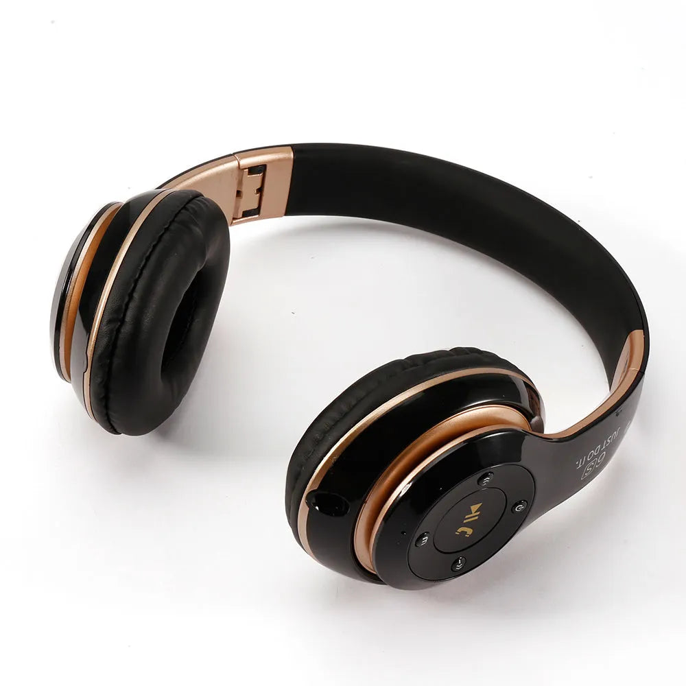 Wireless Bluetooth headset head-mounted design in Black with 10-metre range Bluetooth 4.2