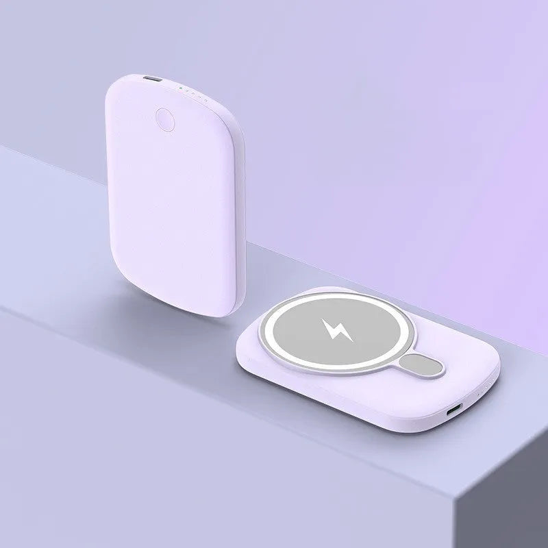 Magsafe magnetic wireless power bank in selected colour with creative plastic design