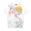 Embroidered men's cotton T-shirt in black with subtle embroidery on front