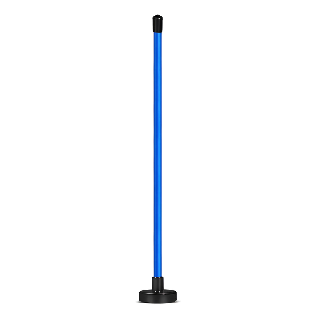 Aluminium golf swing trainer with magnetic direction indicator in red and blue colour options