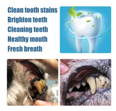 Yegbong pet teeth whitening pen and dental brush kit for dogs and cats