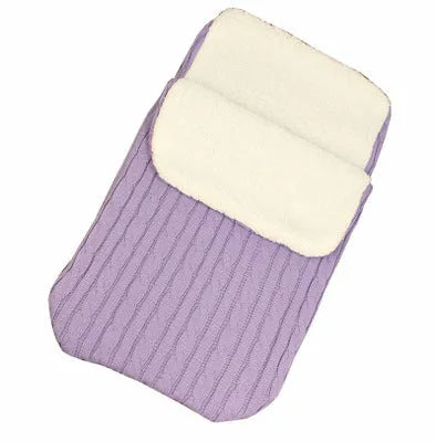 Envelope-style baby stroller sleeping bag with thick filling for winter, shown in a choice of colours.