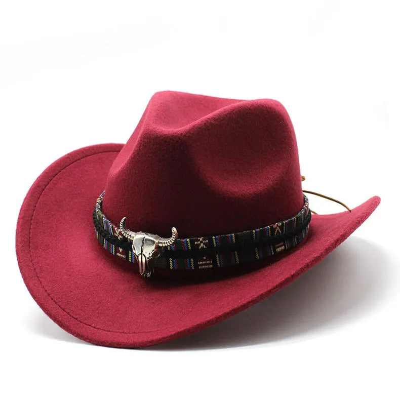 Polyester Western cowboy hat with bell crown in army green colour