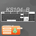 Three-mode mechanical gaming keyboard with RGB lighting in black and white colour scheme