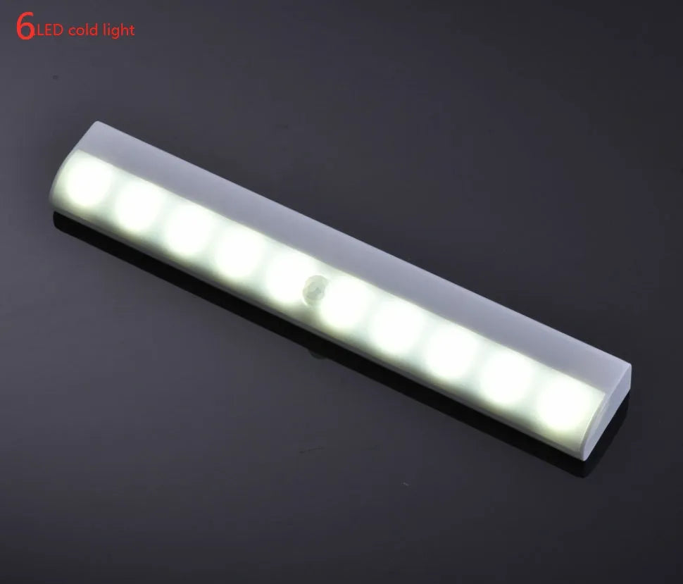 Magnetic USB rechargeable LED closet light with motion sensor in aluminium housing