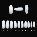 500-piece set of clear and natural coloured ABS false nails in 10 different sizes