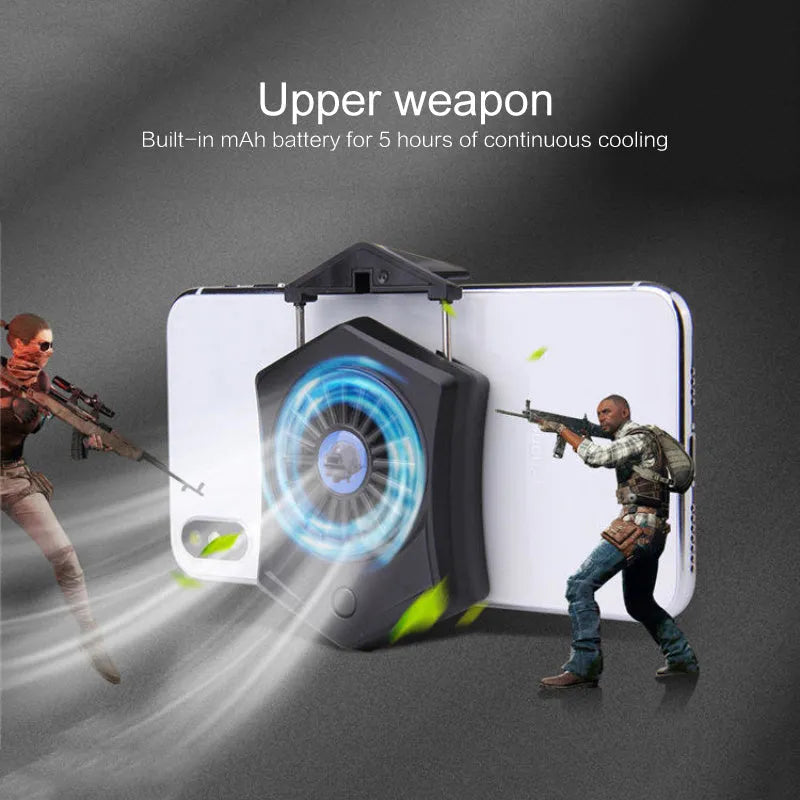 Black and white USB mobile phone cooling radiator for gaming smartphones