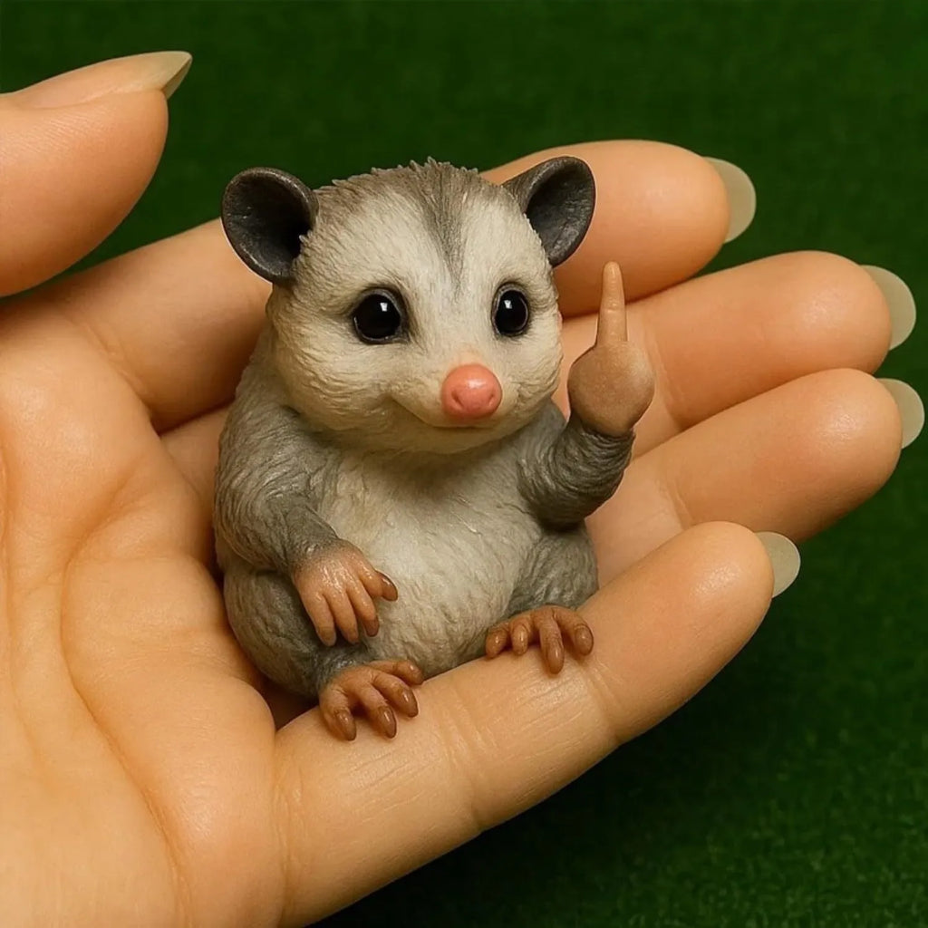 Resin animal middle finger doll collectible figurine in chosen animal style