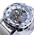 T-WINNER Winner men's semi-automatic mechanical watch with hollow diamond dial, 40mm stainless steel case and strap