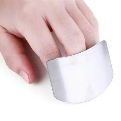 Stainless steel kitchen finger guard for cutting protection with single and double size options