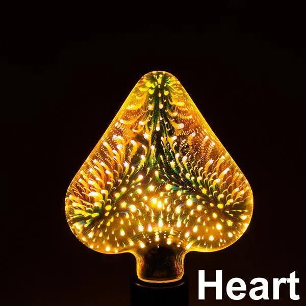 3D Firework LED decoration bulb with E27 base for holiday and novelty lighting