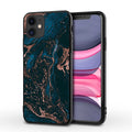 Marble pattern iPhone back cover case for multiple models including iPhone 11 and iPhone X.