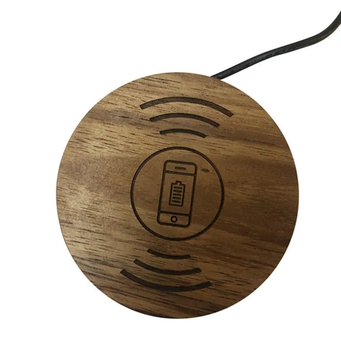60mm round wireless charger for embedded furniture installation