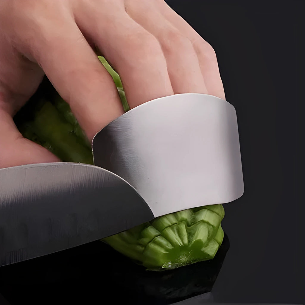 Stainless steel kitchen finger guard for cutting protection with single and double size options