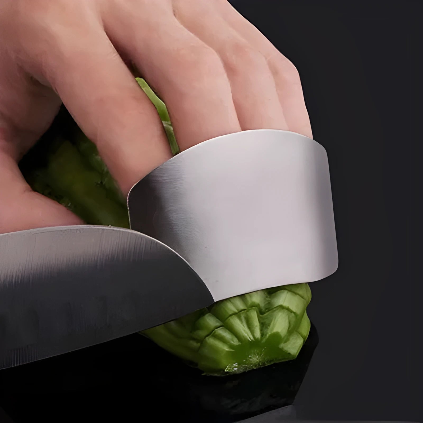 Stainless steel kitchen finger guard for cutting protection with single and double size options