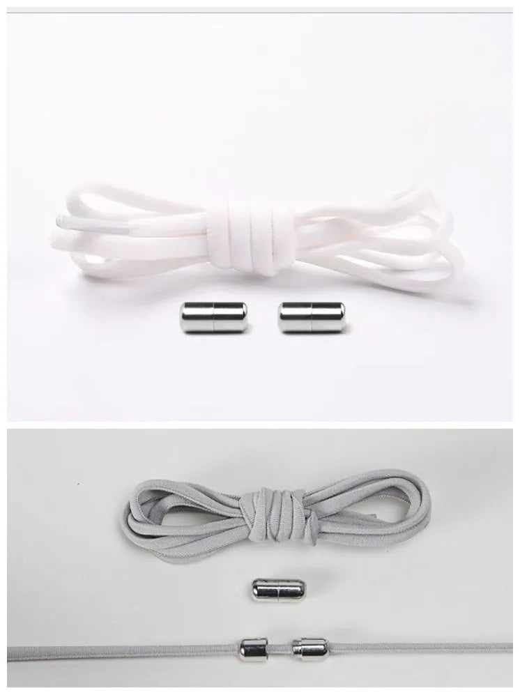 Lazy Laces no-tie elastic shoelaces with metal buckle, 105cm length, multiple colours