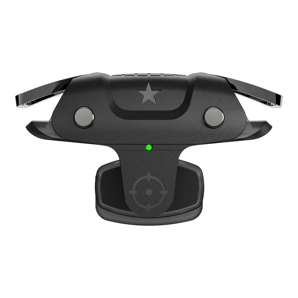 Black F5 mobile game controller joystick for phones, showing compact size.