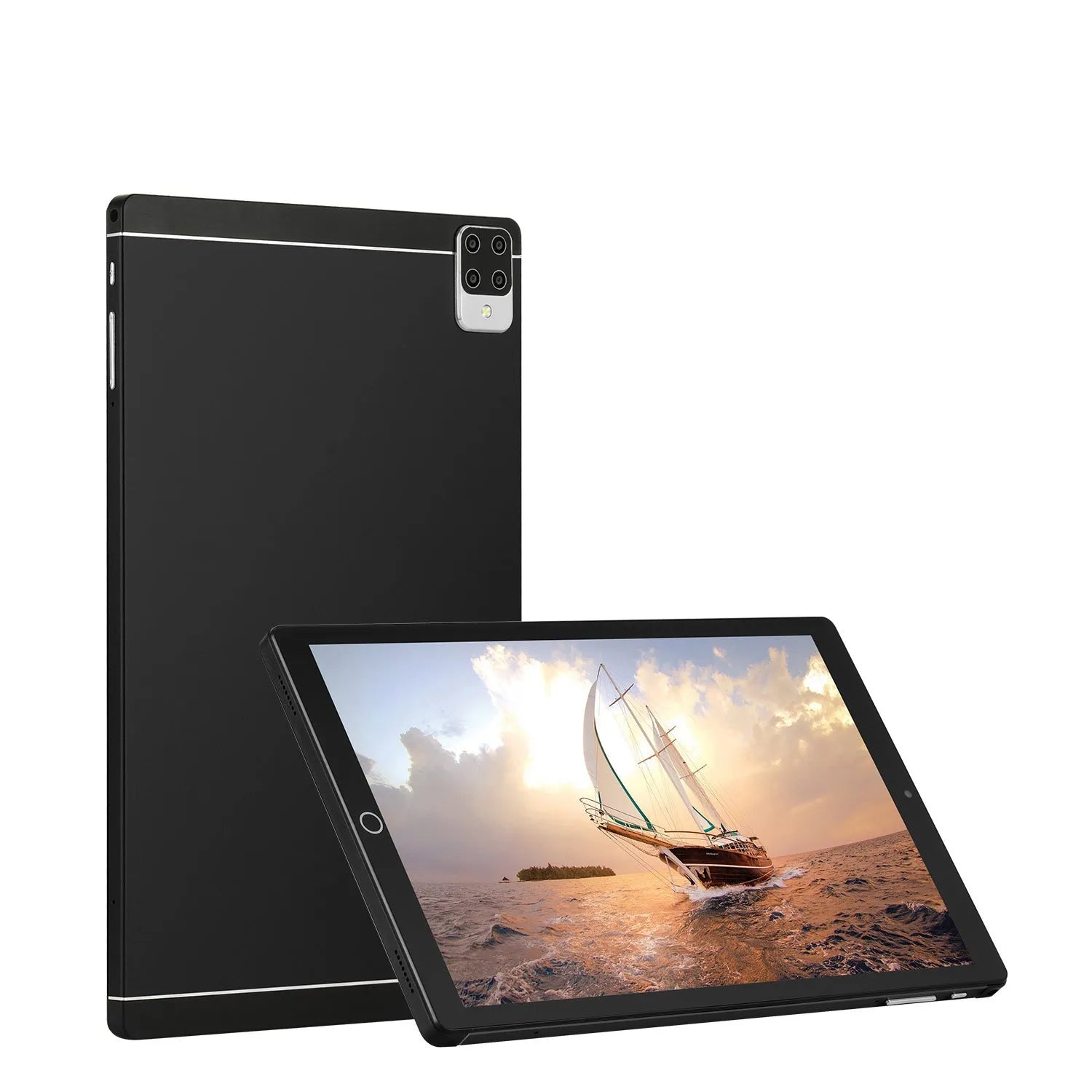 16-inch Android 15 tablet in black, blue, green, or orange, showing its 11.6-inch screen and slim 8.9mm profile.