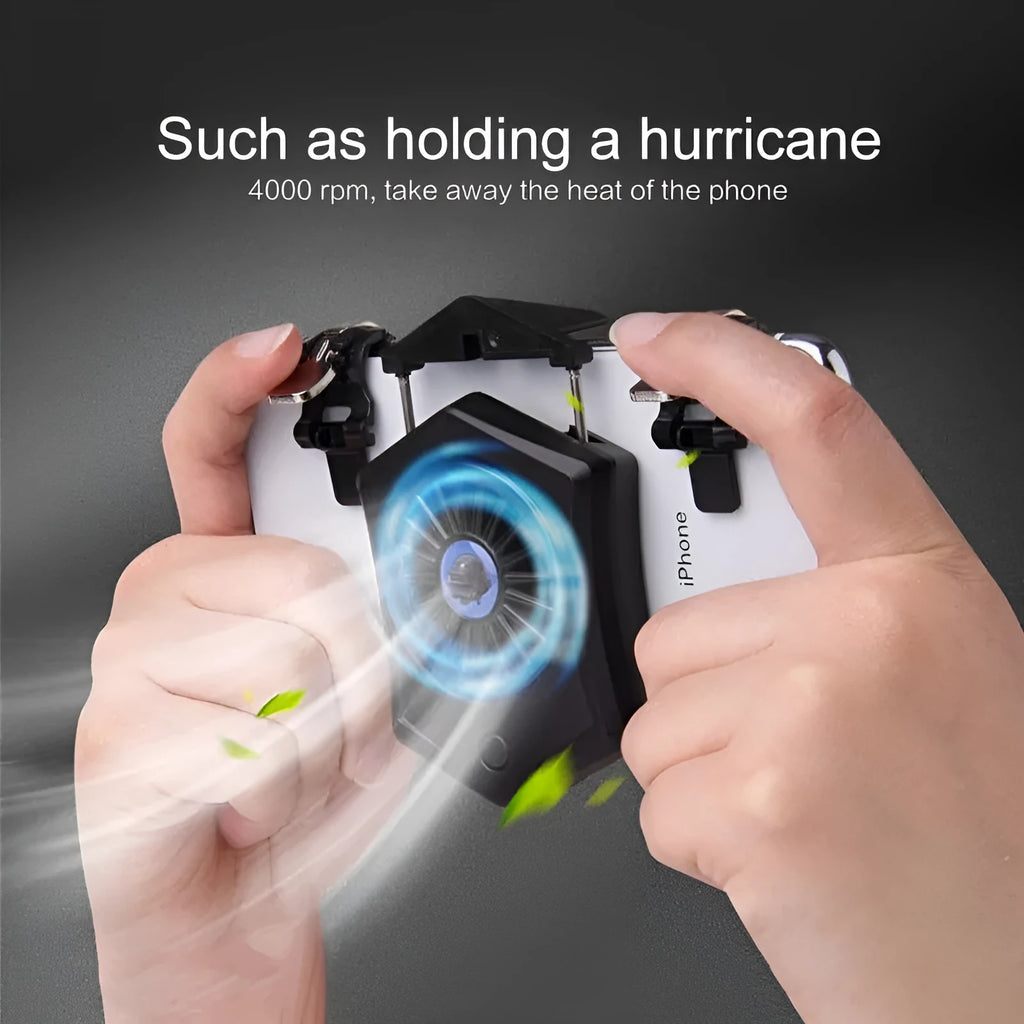 Black and white USB mobile phone cooling radiator for gaming smartphones