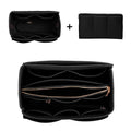 Felt cosmetic bag in beige, cube shape, 26x15x14cm size option